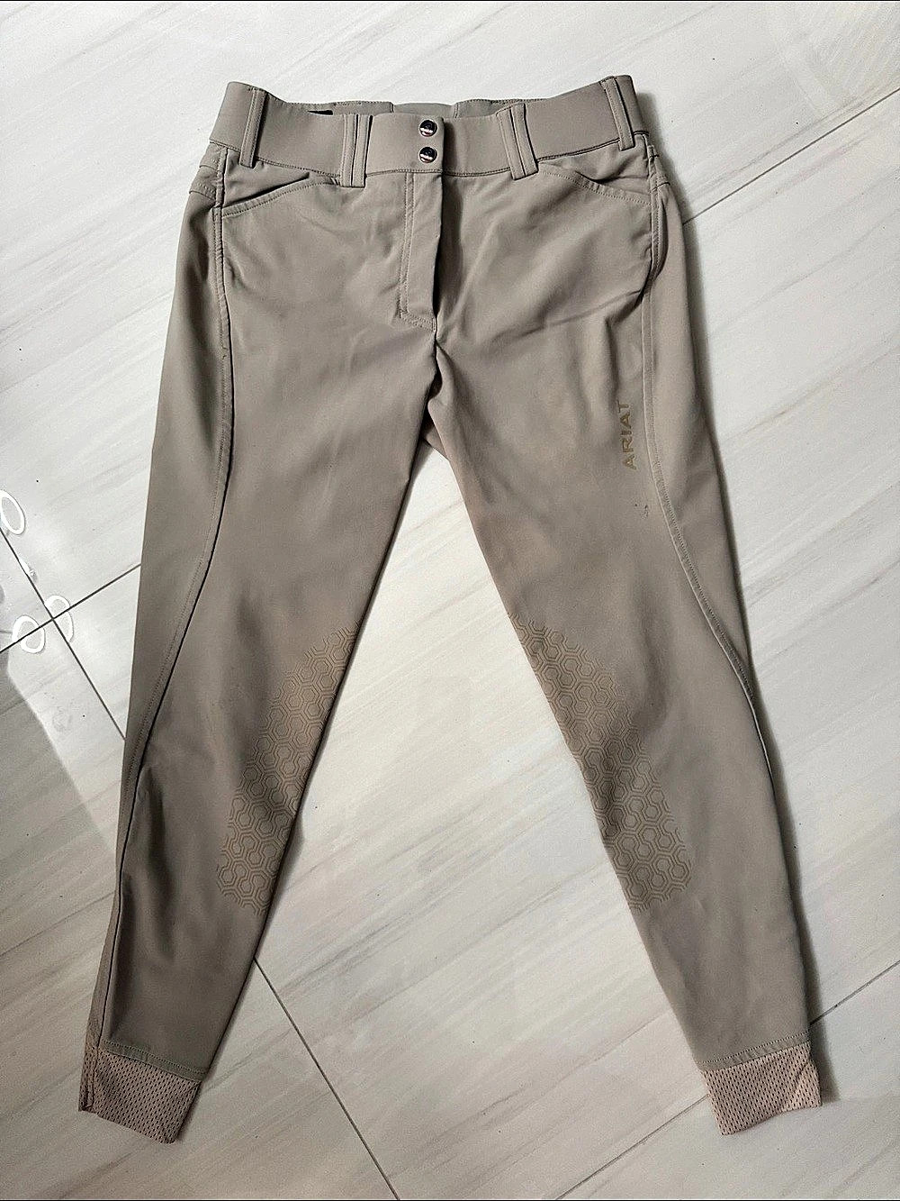 Ariat Pro Series Tri Factor Grip Breech Riding Pants Gray